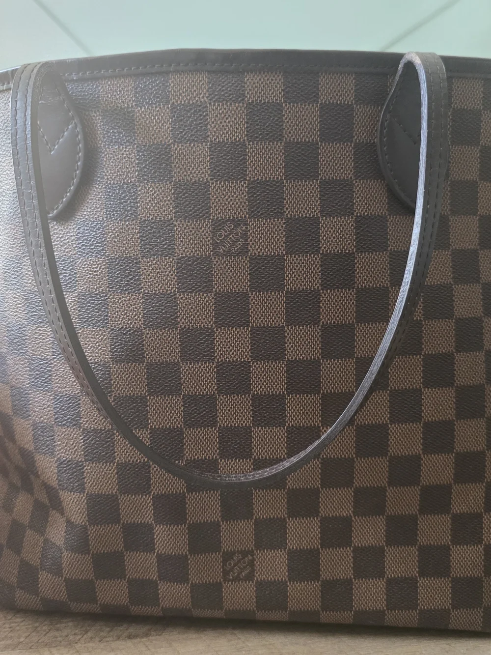 Louis Vuitton Brown and Dark Brown Checkered Tote